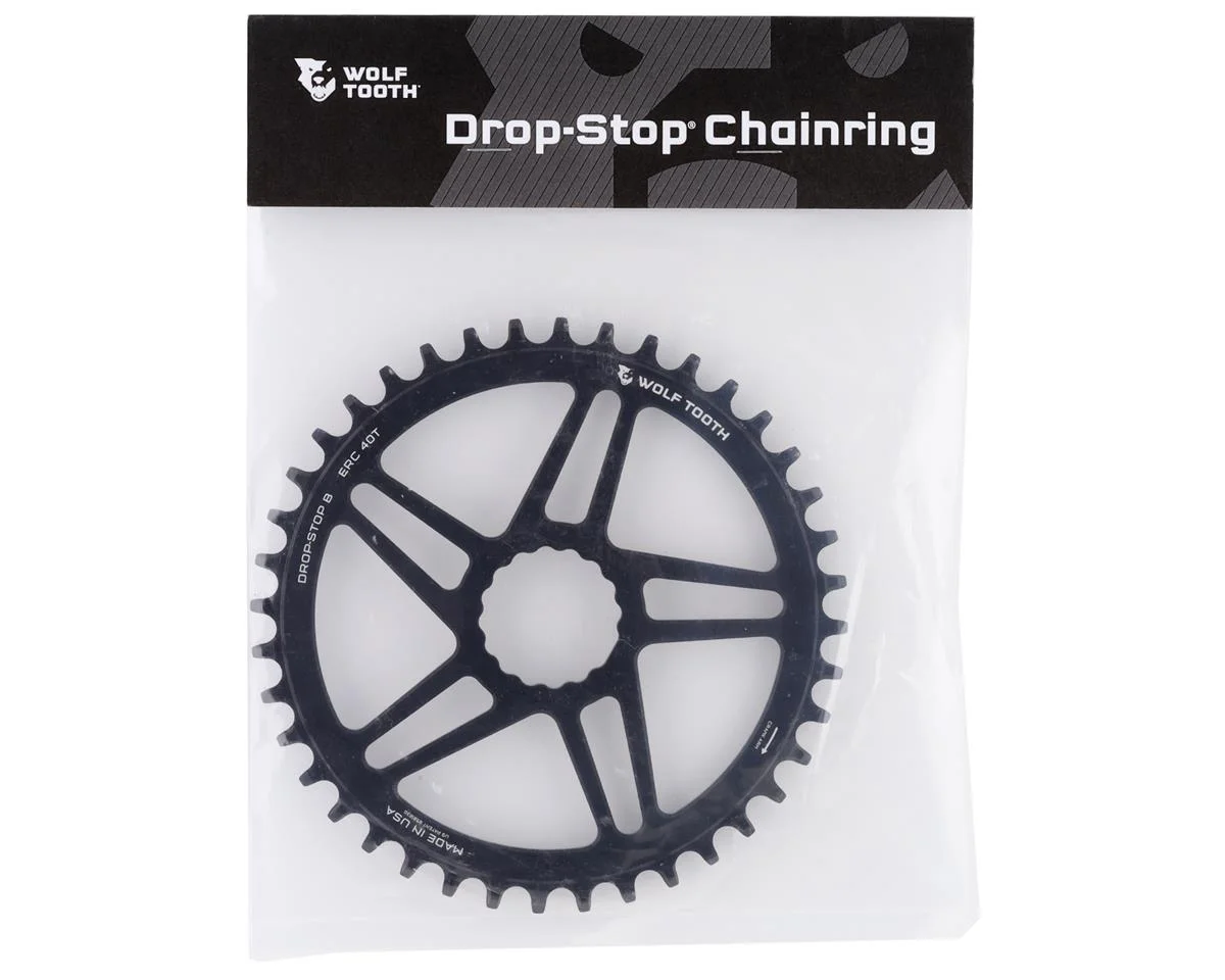 Wolf Tooth Components Cinch Direct Mount CX/Road Chainring (Black) (Drop-Stop B) (Single) (40T) - view 2